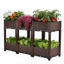 6-Pack Raised Garden Bed with Legs Vegetable Elevated Planter Box Herb Garden picture