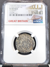 1544-47 ENGLAND 4 PENCE S-2369 KING HENRY VIII NGC VF RARE NICE COIN picture