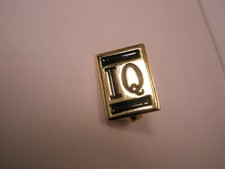 IQ Intelligence Quotient Vintage Lapel Pin/Tie Tack L123 picture