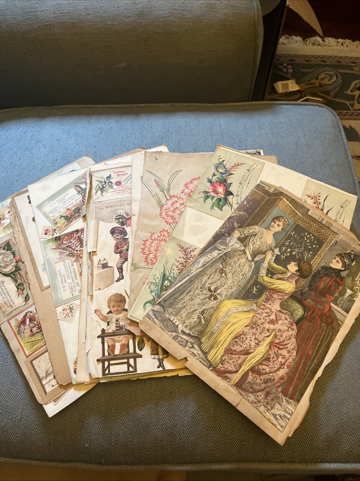 Victorian Scrapbook Pages Die Cuts, Lithography, Greeting Cards Etc.