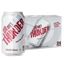Great Value Dr Thunder Diet Calorie Free Cola Soda Pop, 12 fl oz, 24 Pack Cans picture