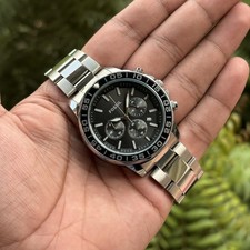 [ Fossil Chronograph Men's Quartz Wristwatch - Black Dial - Date Indicator ] picture