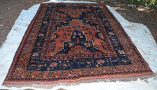 Vintage  Caucasian Shirac Hand Knotted 100% Wool Tribal Rug 6' x 9' picture