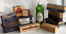 Vintage First Aid & Medicinal & Personal Items Set of 14 Items Original Boxes picture