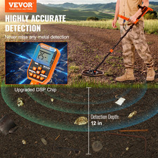 Waterproof Metal Detector, 12" Coil, IP68 for Detecting Gold Treasure Hunting picture