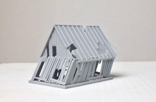 HO Scale Weathered Barn Shack - 1:87 Model Railroad Accessory - Rustic Dilapidat picture