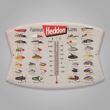 Heddon Fishing Lures Metal Wall Thermometer picture