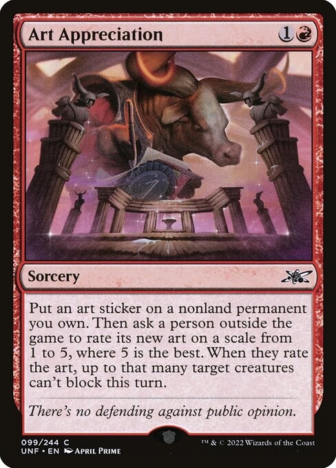 Art Appreciation (99) (Foil) UNF MTG NM Art Appreciation (99) (Foil) UNF MTG NM