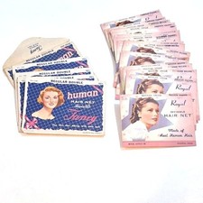 Vintage Human Hair Net Lot 1940s 1950s Fancy & Royal Packets Ephemera picture