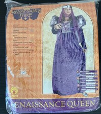 Famous Rubies Halloween Costume Renaissance Queen With Crown Plus Size 16-22 picture