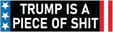 Anti-Trump Funny Bumper Sticker Weatherproof Decal - 9 x 2.5 Inches picture
