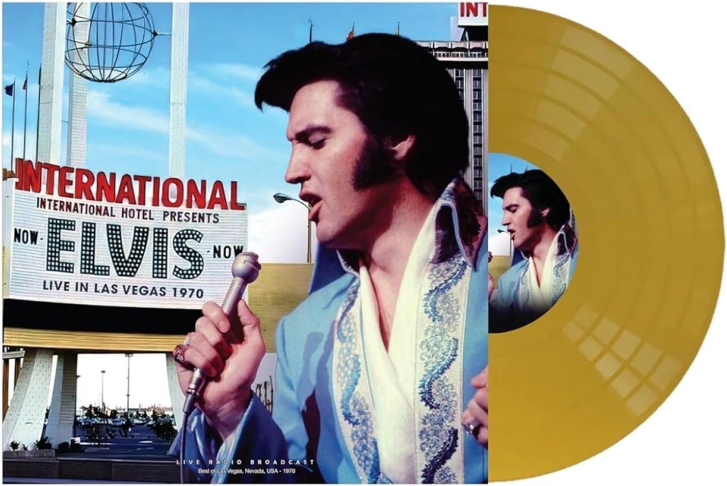 Elvis Presley – Elvis Live In Las Vegas 1970 LP 12" Gold Colored Vinyl Record
