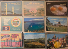 50 Unused Vintage Postcards Lot - Free Shipping - Unposted Mixed 4x6 Large Size picture