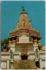 VINTAGE POSTCARD THE JAGDISH TEMPLE AT UDAIPUR INDIA POSTED TO GERMANY 1987 picture