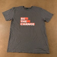Canva Adult Size Large Gray Be The Change Austin Young Real Estate T-Shirt New picture