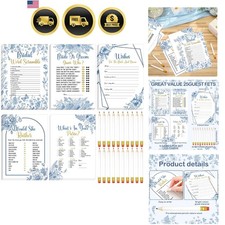 145 Pieces Bridal Shower Game Bridal Shower Favors Set Wedding Games Cards an... picture