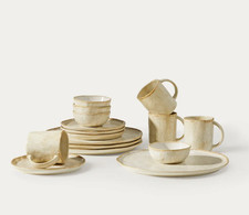 Best Selling Hernest Ashen Ceramic Dinnerware (Set of 16) - Creamy Beige picture