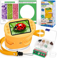 Kids Digital Microscope Science Kit, 4 5 6 7 8 9 10 Year Old Boy Girl Educationa picture