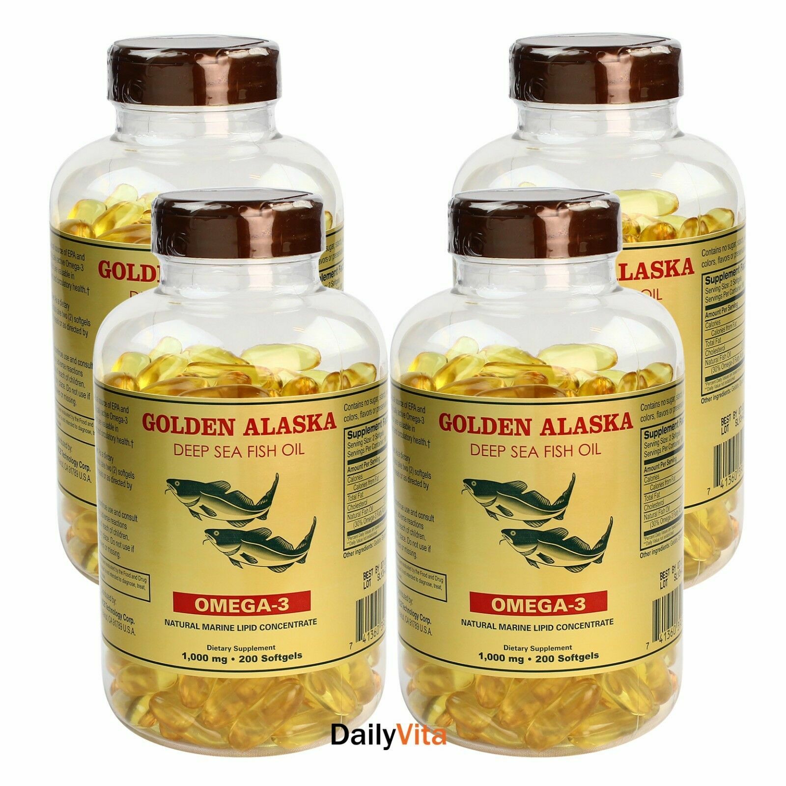 4 X Alaska Deep Sea Fish Oil 800caps Omega-3 EPA DHA 4 X Alaska Deep Sea Fish Oil 800caps Omega-3 EPA DHA