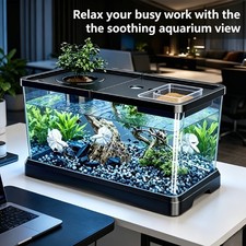 Large Transparent Fish Tank-Aquarium Tank - Heavy-Duty Spill-Proof Fish picture
