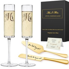 Yeegook Mr And Mrs Champagne Flutes, Bride And Groom Champagne Glasses, Wedding picture