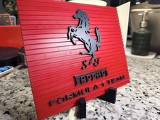 Ferrari F1 Scuderia Team Logo Wall Art Sign Decor For F1 Collector Fan Gift picture