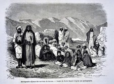 1868 Tour du Monde Print - Afghan Mountain People near Sarwar Rajasthan India picture