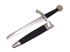 17" Medieval Knight Dagger Historical Knife, High Carbon Steel Blade w/ Scabbard picture