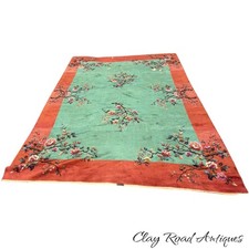 antique 1920's ANTIQUE ART  DECO CHINESE NICHOLS RUG 9x11.6  ROOM SIZE BEAUTY picture