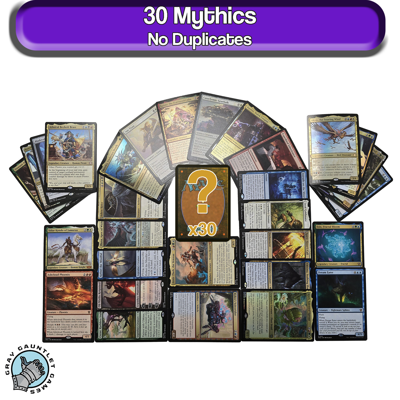MYTHICS Collection Lot of 30 MTG Magic The Gathering All Mythic Rare Cards Only MYTHICS Collection Lot of 30 MTG Magic The Gathering All Mythic Rare Cards Only