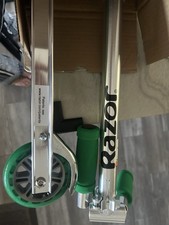 Razor A Scooter Kick Scooter Adjustable Off Road Silver/Green picture