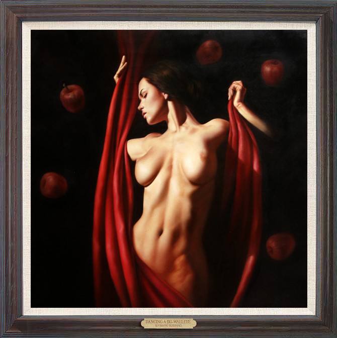 Hand Painted Oil Painting art Female woman Nude On Canvas 30"X30"