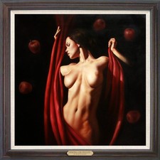 Hand Painted Oil Painting art Female woman Nude On Canvas 30"X30" picture