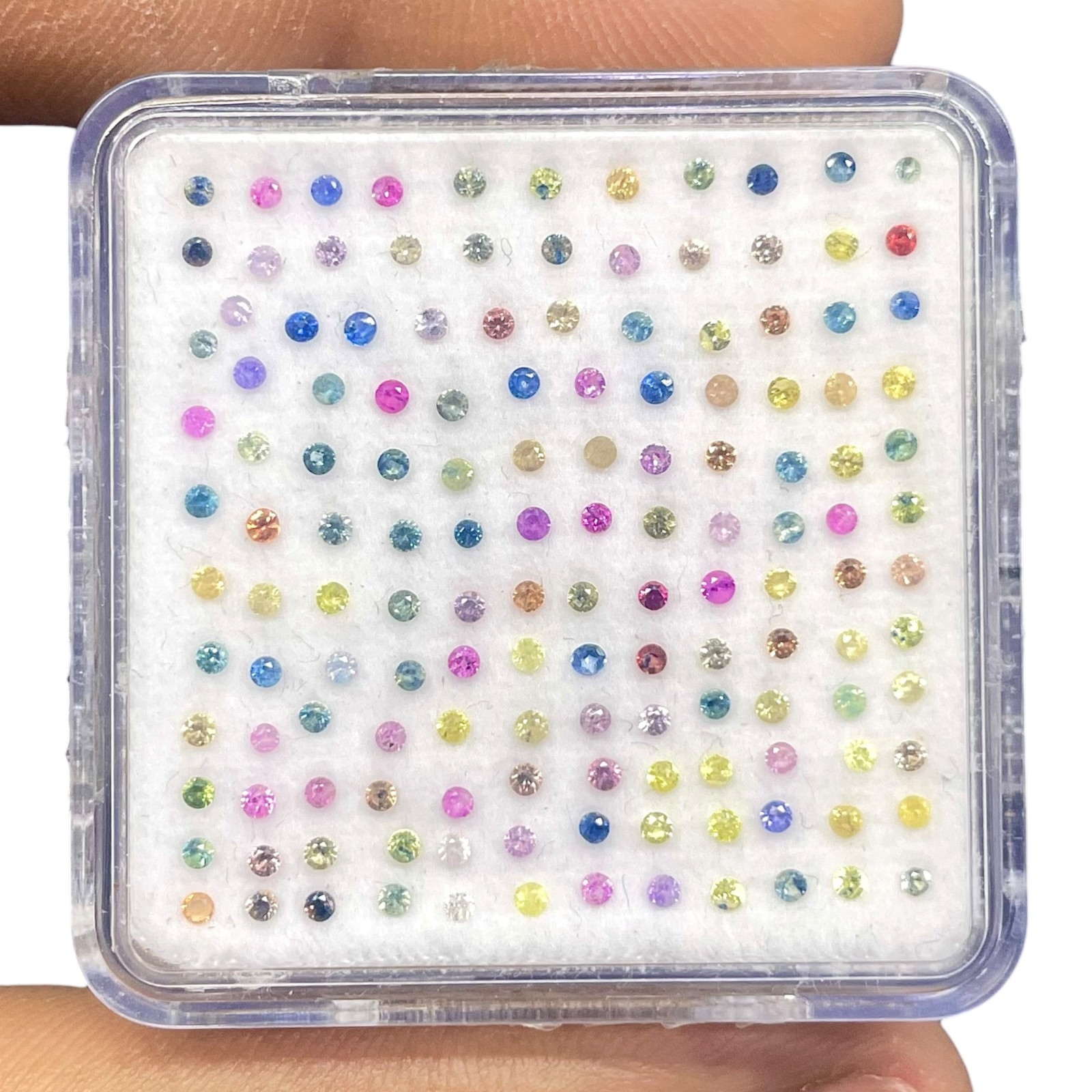 100 Pcs Natural Multi Sapphire 1.2-1.3mm Round Diamond Cut Loose Tiny Gemstones 100 Pcs Natural Multi Sapphire 1.2-1.3mm Round Diamond Cut Loose Tiny Gemstones