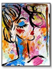 Portrait Modern 11x14 Paper Original Artwork Decor Interior Collectible Fine Art picture