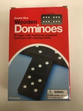Pressman Double Nine Wooden Dominoes Brand New  picture