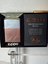 Zippo Limited Edition Pre-Production Bimetal Copper/Sterling silver picture