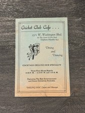 1940s Cricket Club Cafe Los Angeles Cocktail Menu Film Row Nightclub picture