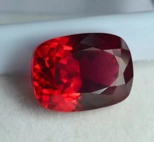 Flawless Natural Burmese Red Ruby Cushion Shape Loose 100 Ct Certified Gemstone picture
