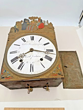Antique French Morbier Weights Driven Wall Clock Movement. (3731) picture