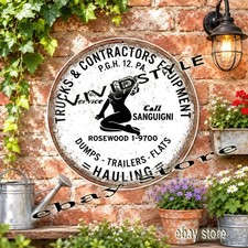 Trucks and Contractors Equipment Hauling Advertising Vintage Reproduction 12in picture