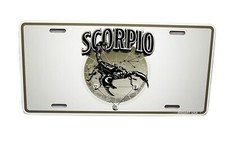 ZODIAC SCORPIO ASTROLOGY HOROSCOPE METAL CAR NOVELTY LICENSE PLATE AUTO TAG picture