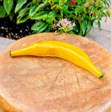 Artisan Glass Banana Spoon Tobacco Pipe Vibrant Yellow Hand Pipe Novelty picture
