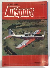 Australian Air Sport September 1985 Magazine In Good Condition picture