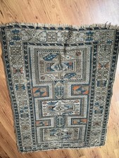Antique Vintage Karabagh Rug - Hand Knotted From So Caucasus Mts.  Early 1900’s picture