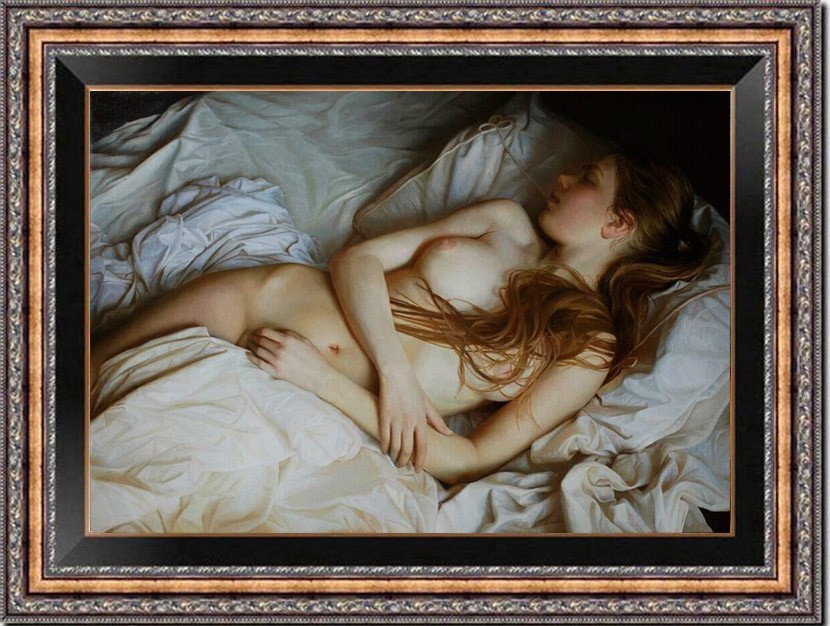 Hand Painted Oil Painting art Female woman Nude On Canvas 24"X36"