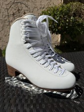 Mint! Jackson Mystique 1490 Womens Figure Ice Skates White Sz 9 C Mark II Blades picture