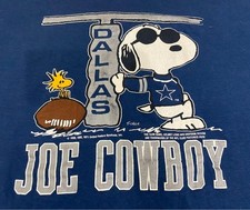 Joe Cool NFL Dallas Cowboys Football Team Peanuts Blue T shirt HN7099 picture