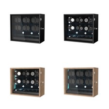 New Automatic 12 Watch Winder 6 Display Storage Box Quiet Mabuchi Motor LED Gift picture