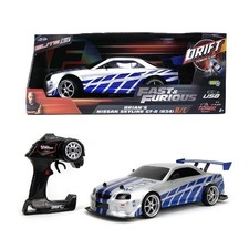 Fast & Furious 1:10 Nissan Skyline GT-R R34 Drift RC Radio Control Cars, Plastic picture